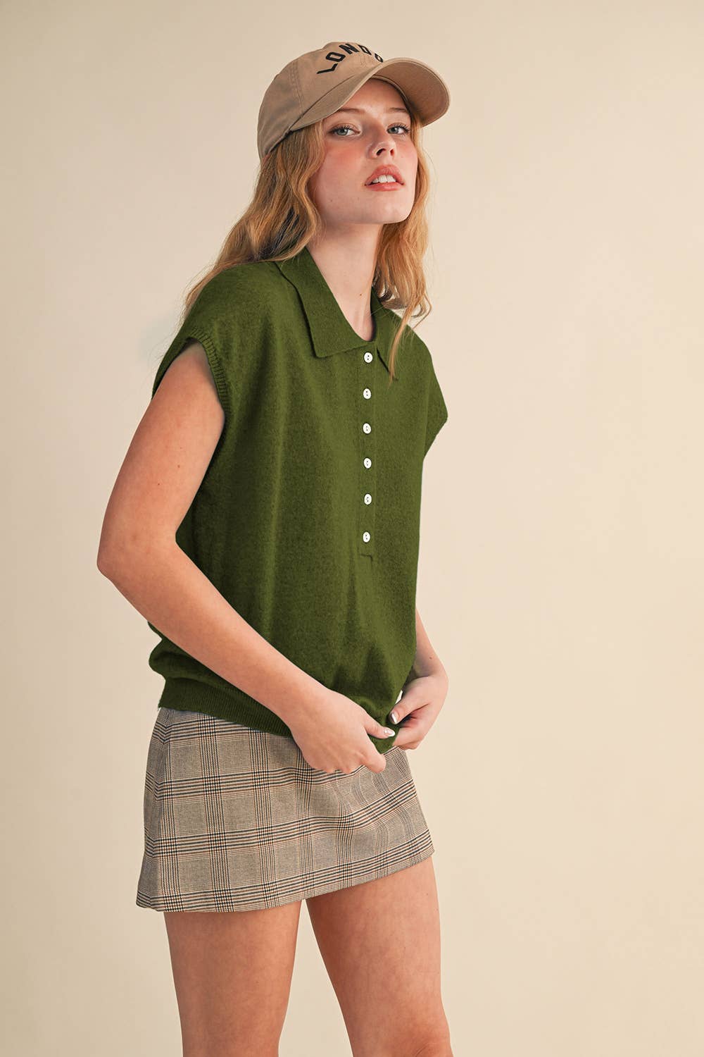 &MERCI – wholesale Tröjväst – Dam – ÄRMLÖS TRÖJA MED KRAGE MSW1123137