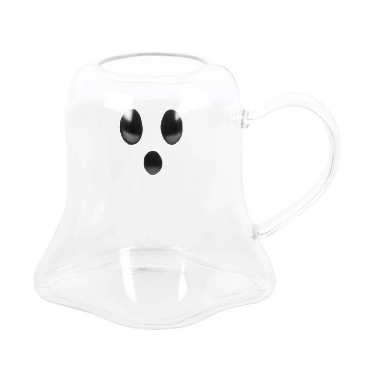 Something Different Wholesale - Wholesale Coffee Mug - Ghost Shaped Glass Halloween Mug