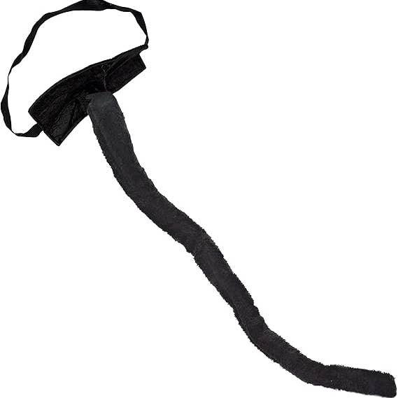 Queue de chat en fourrure noire 4E de 25 pouces, ajustable pour enfants et adultes pour la vente par 4E's Novelty