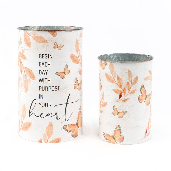 Set of 2 Apricot Breeze Buckets for wholesale by WT Collection