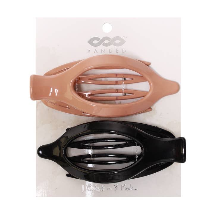 BANDED – wholesale Hair clip – Women’s – Basic Beach - Dolphin Clips (LG)