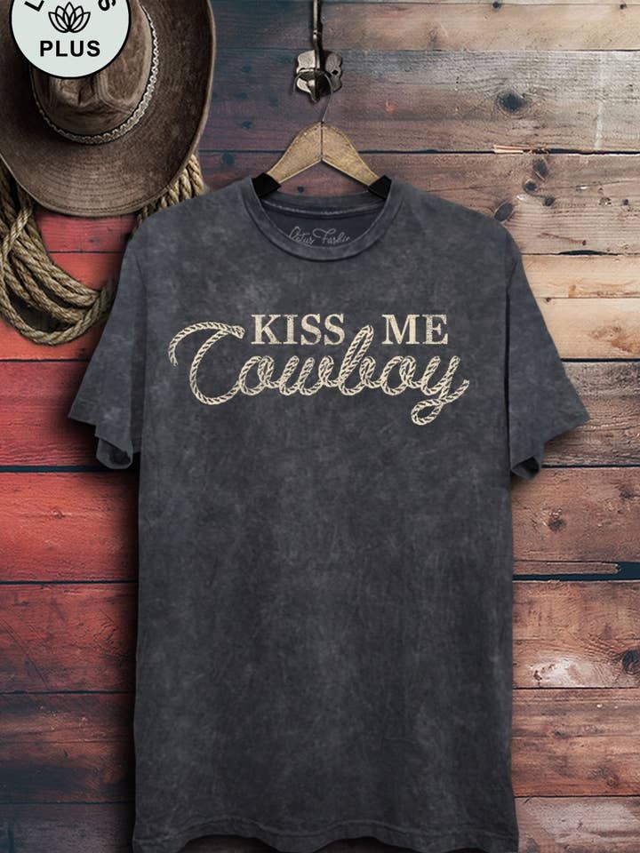 Lotus Fashion Collection - Wholesale T-Shirt (Graphic) - Women's - Kiss Me Cowboy Graphic Top