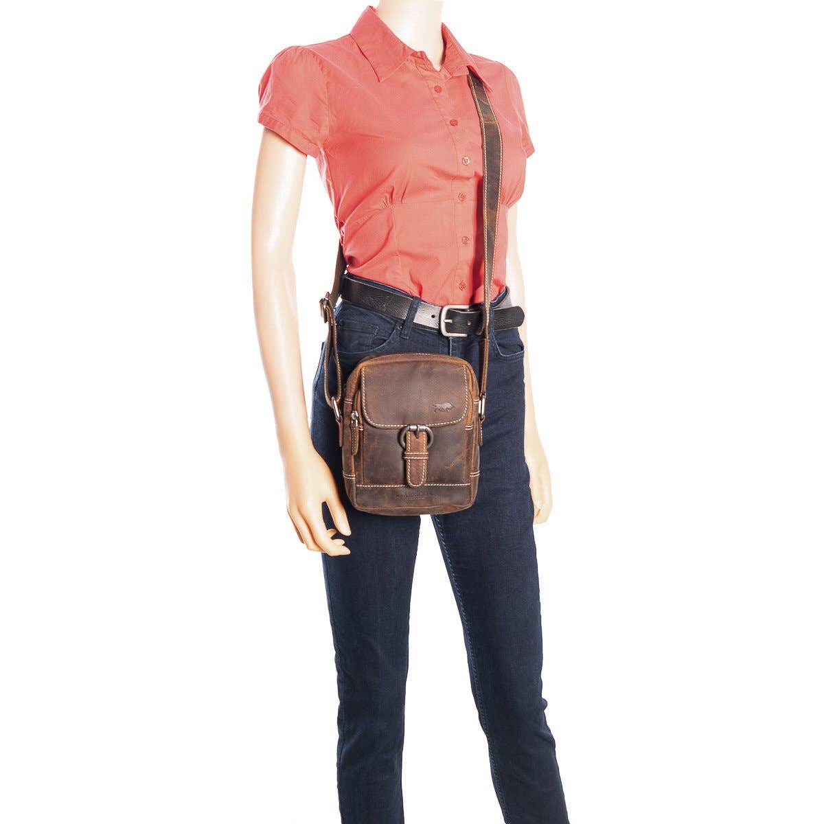 Arrigo – wholesale Axelremsväska – Unisex – Kompakt unisex axelväska i buffelskinn, 3 färger9