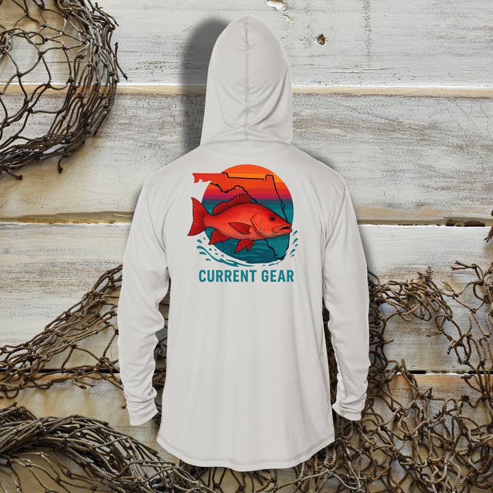 Men's Florida Red Snapper UPF 50 Performance Shirt for wholesale by Current Gear