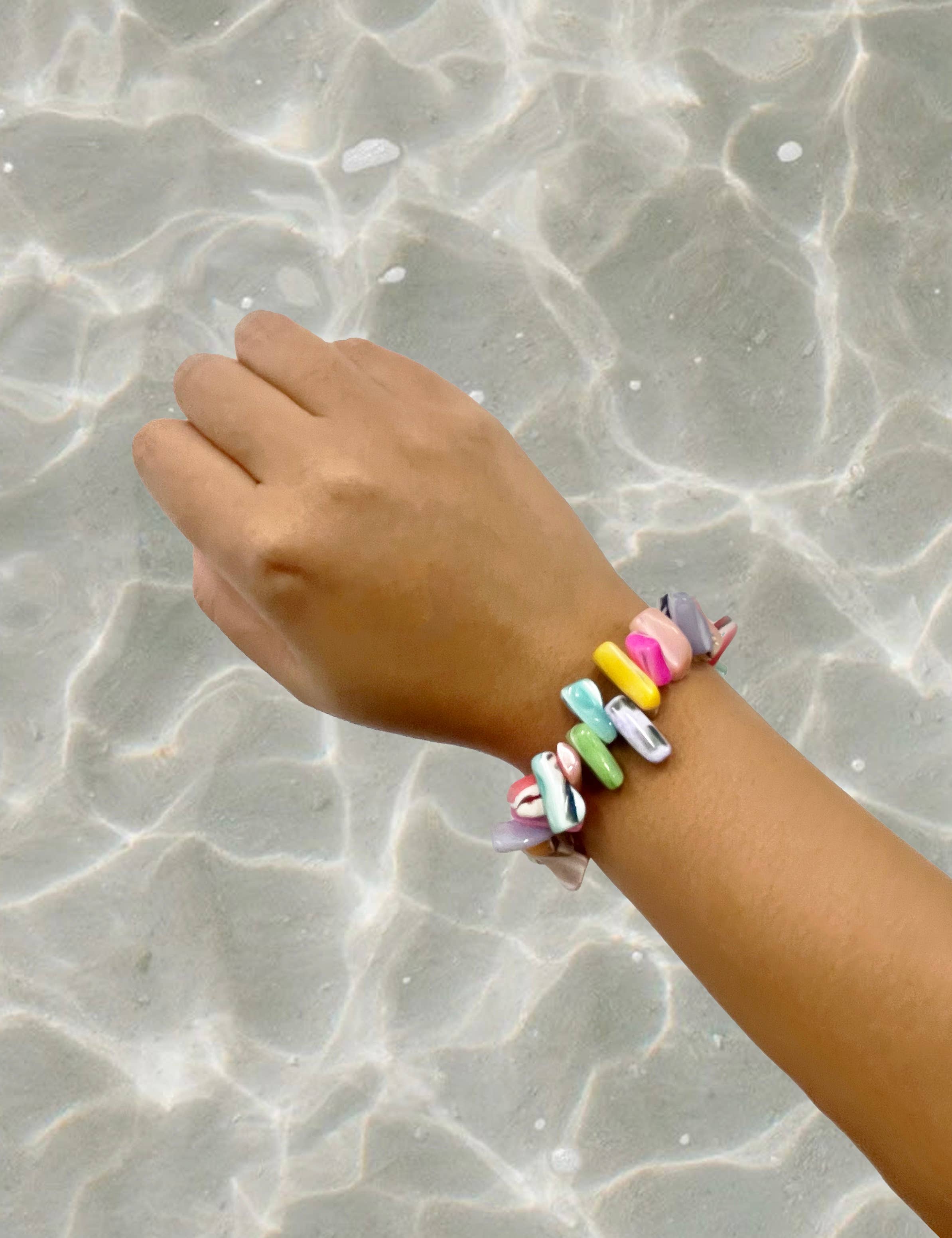 Cassette Barcelona - Vendita all'ingrosso Bracciale con perline - Bracciale estivo Flores Bohm multicolore1