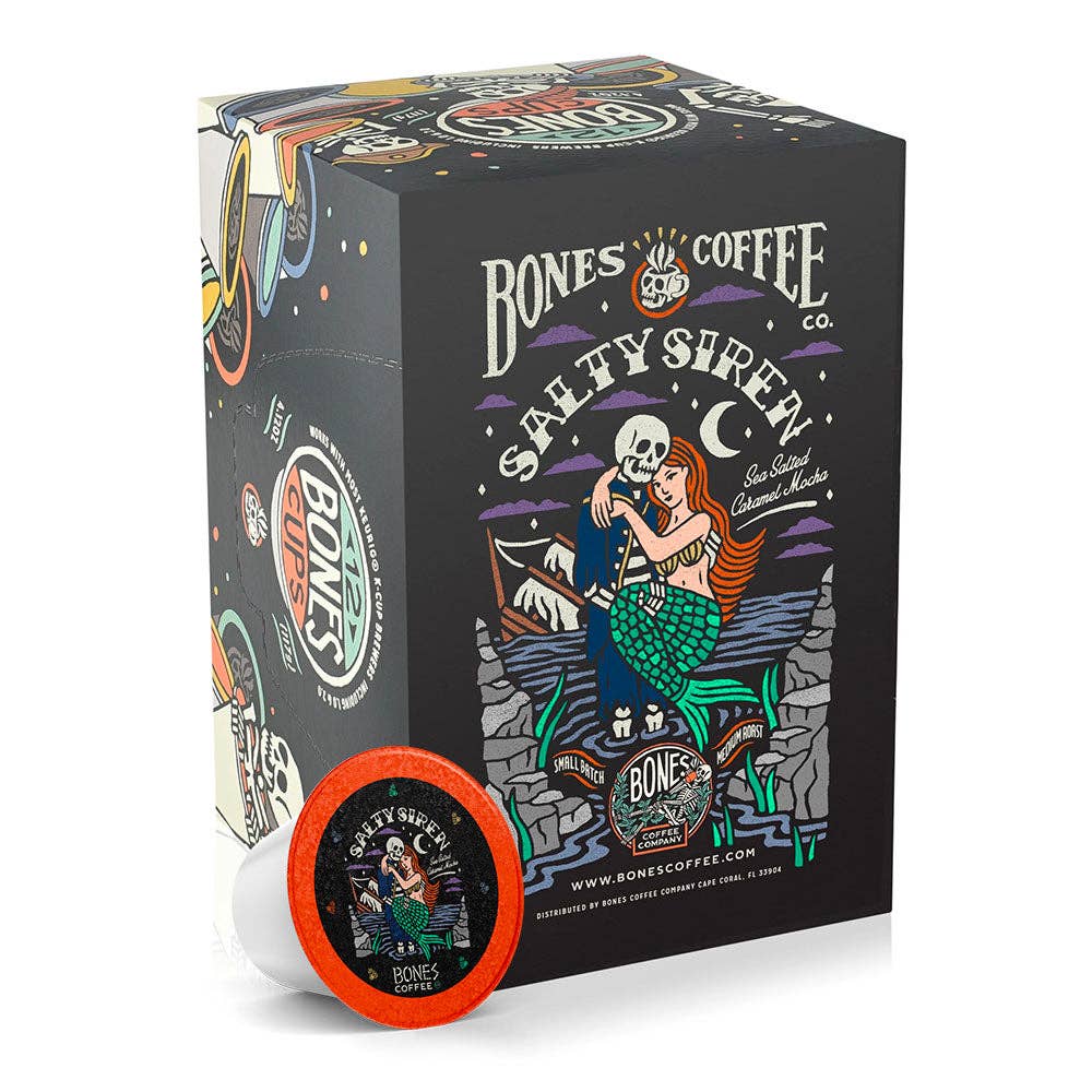 Bones Coffee Company - Wholesale Coffee Pods - Salty Siren Coffee Pods | 12 Count | Flavored Coffee Pods5
