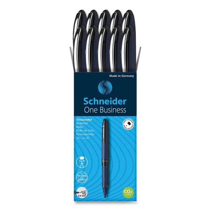 Everyday Supply Co - Wholesale Pen - Schneider Rollerball Pen, Fine 0.6mm, Black Ink, 10/Box