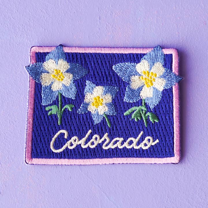 Little Known Goods - Wholesale Patch - Colorado State Flower Blue Columbine Patch