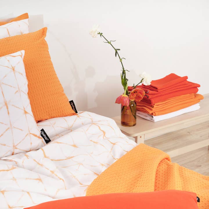 SG HOGAR - Wholesale Bath Towel - Dark Orange 100% Cotton Waffle Towel2