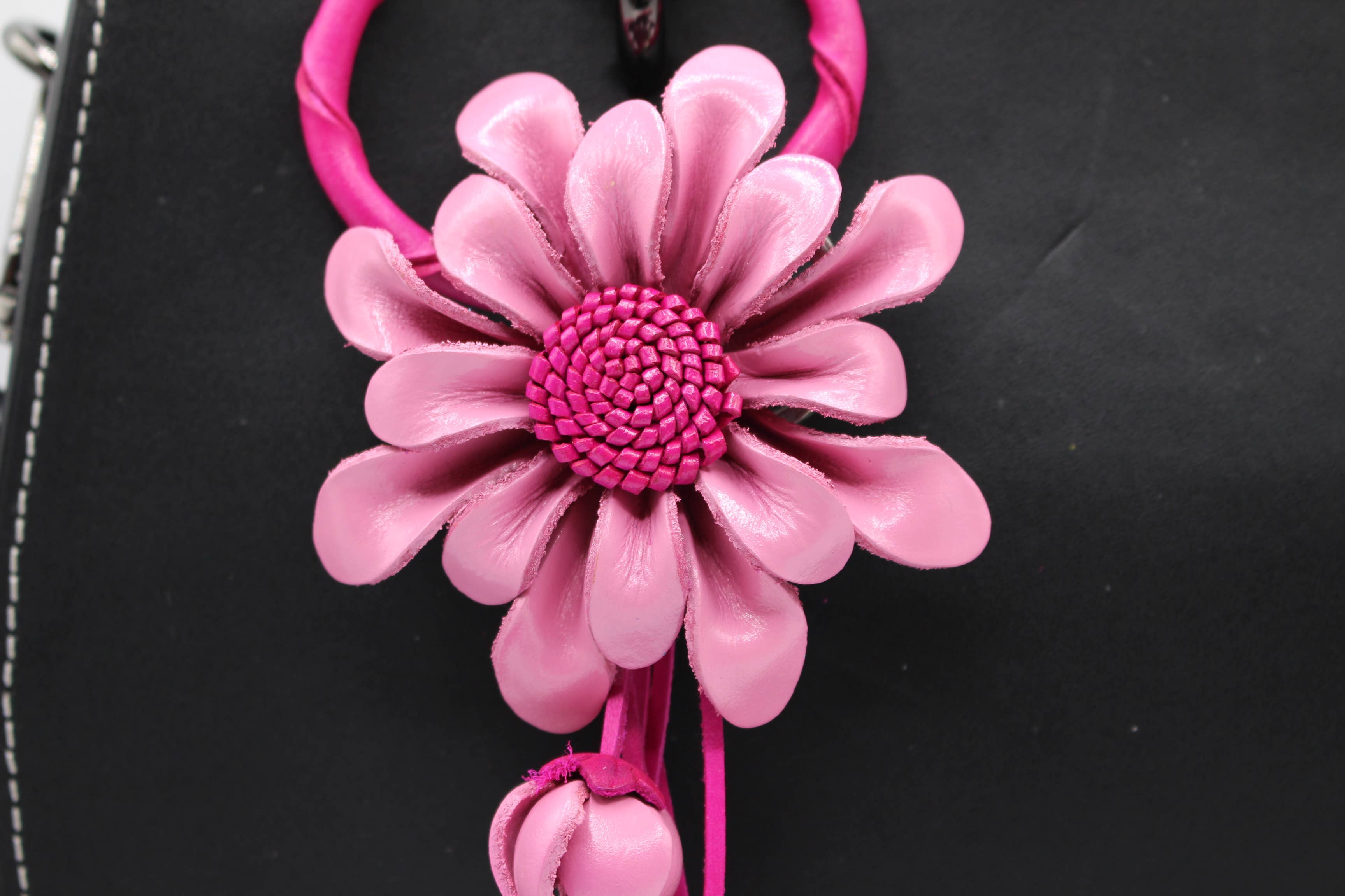Sunflower Handmade leather inc – Porta-chaves - Mulher por atacado – Porta-chaves de flor de couro chaveiro bolsa charm.11