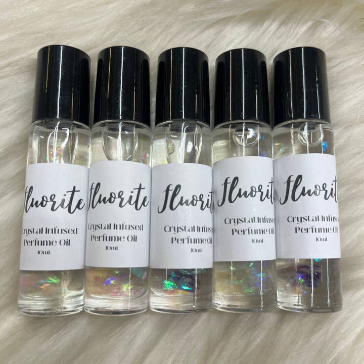 Fluorite Crystal Infused Perfume Oil Roller for wholesale by Slay’d Studio