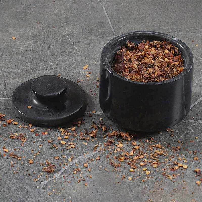 Adorn Marmor - Wholesale Zout-en pepersetje - Handgemaakte marmeren zoutkelder met deksel1