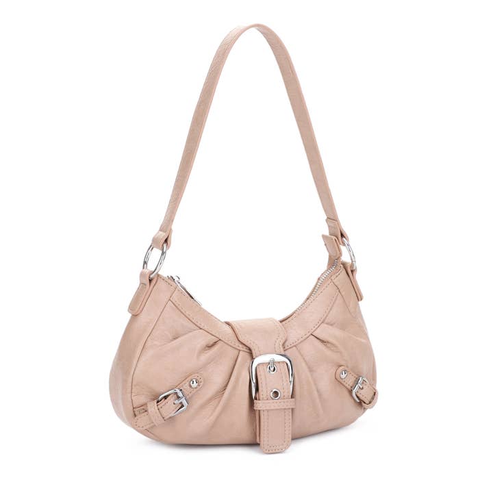 MiMi Wholesale - Wholesale Shoulder Bag - Women's - EJ60292 Grunge Buckle Baguette Shoulder Bag17