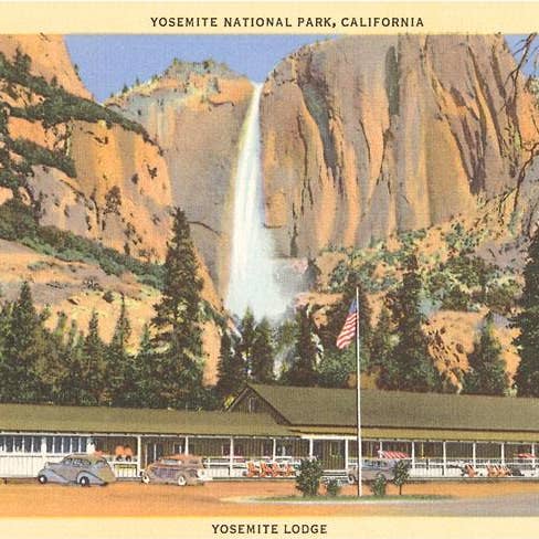 Kunstdruck CA-788 Yosemite Lodge für den Großhandel von Found Image Press