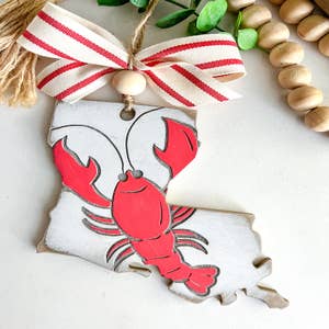 Red Crawfish Metal Charm Keychain - Louisiana Gifts and Gallery, Inc.