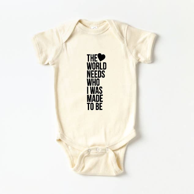 The World Needs Who I was made to be Babykleidung für den Großhandel von SBG Co.
