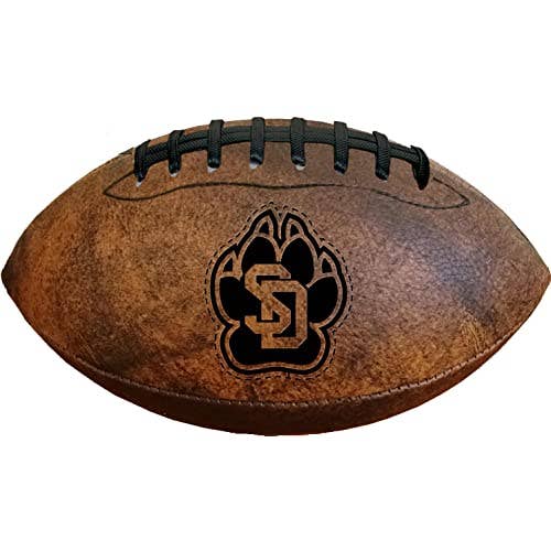 NCAA South Dakota Coyotes 9" Vintage Mini Football for wholesale by Gulf Coast Sales