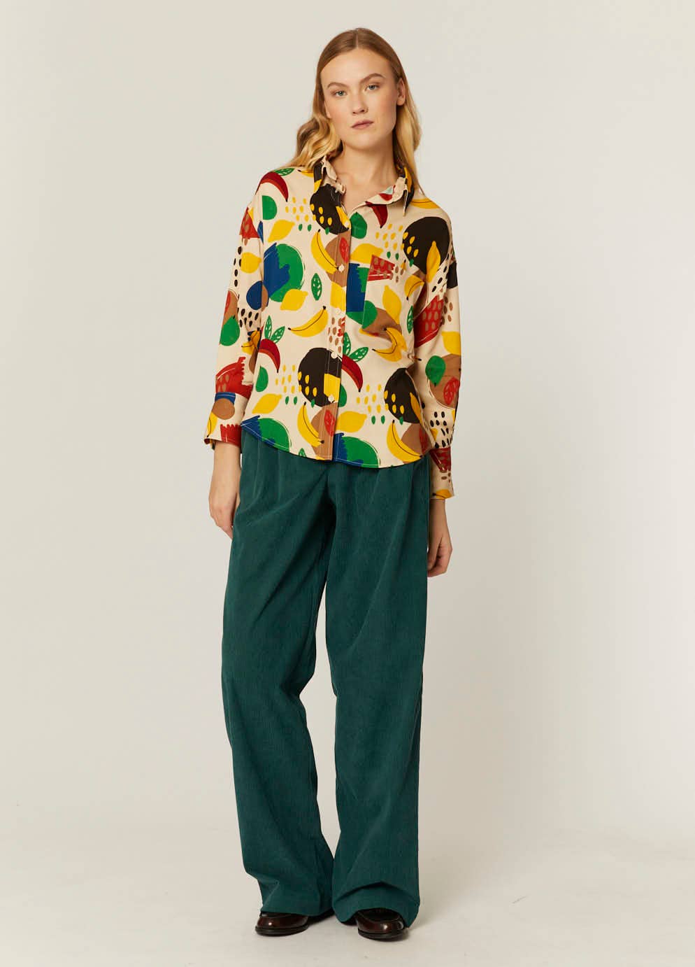 Pepaloves - Wholesale Button Down Shirt - Women's - CAMISA OVERSIZE FRUITY FALL1