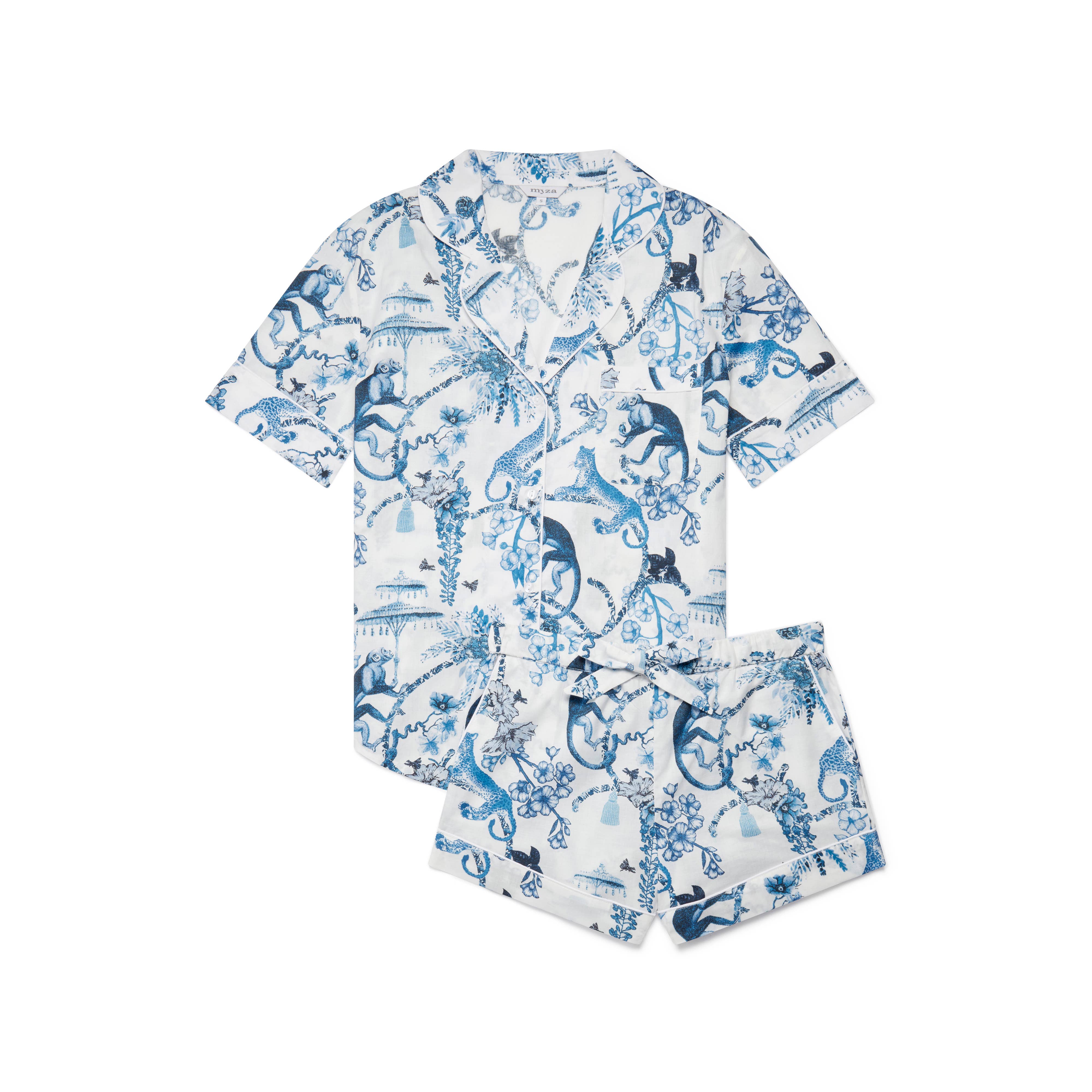 Commodities Trading (UK) Limited (Myza) - Wholesale Sleepwear Set - Women's - Women's Organic Pyjama Short Set - Chinoiserie0