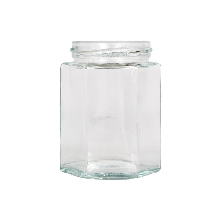 Rinkit Ltd – wholesale Jar – 250ml Hexagonal Glass Jam Jar with Lid
