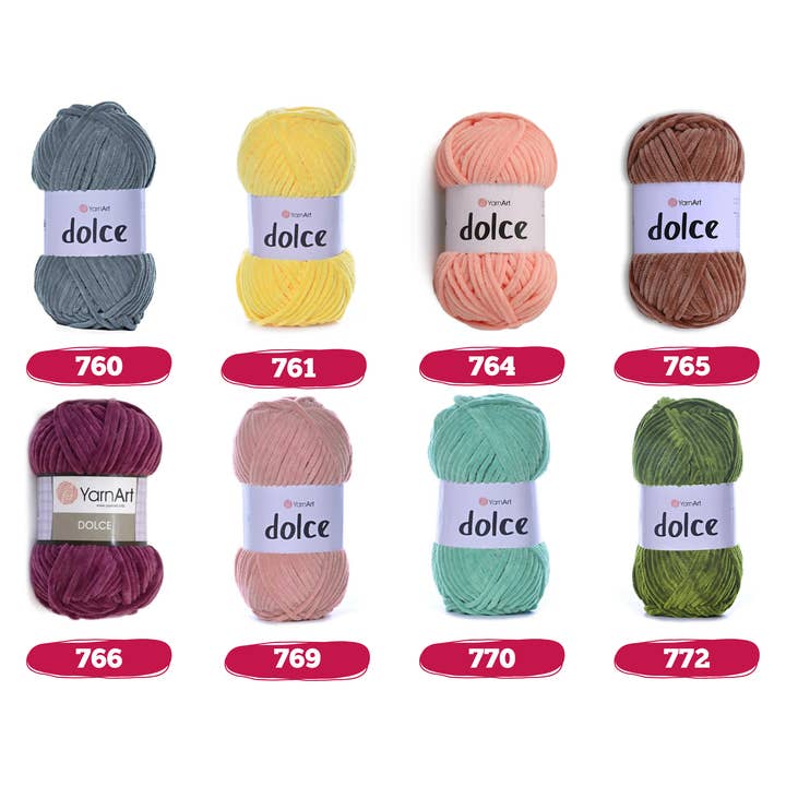 Craftsyarn - Wholesale Yarn - YarnArt Dolce, Velvet Yarn, Knitting and Amigurumi Yarn