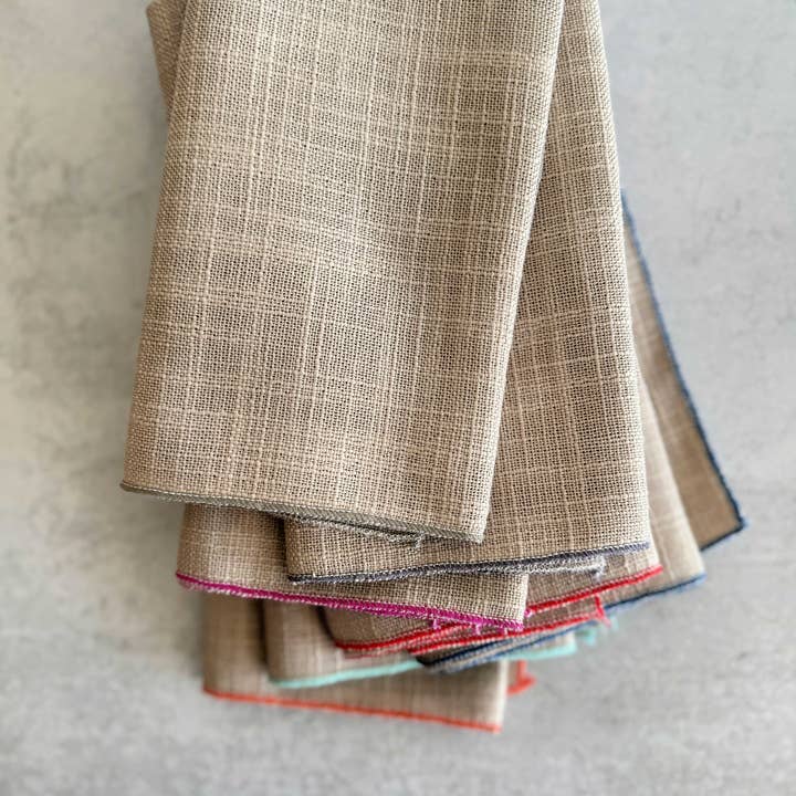 Oatmeal Napkins, set of four- one color for wholesale by Dot and Army