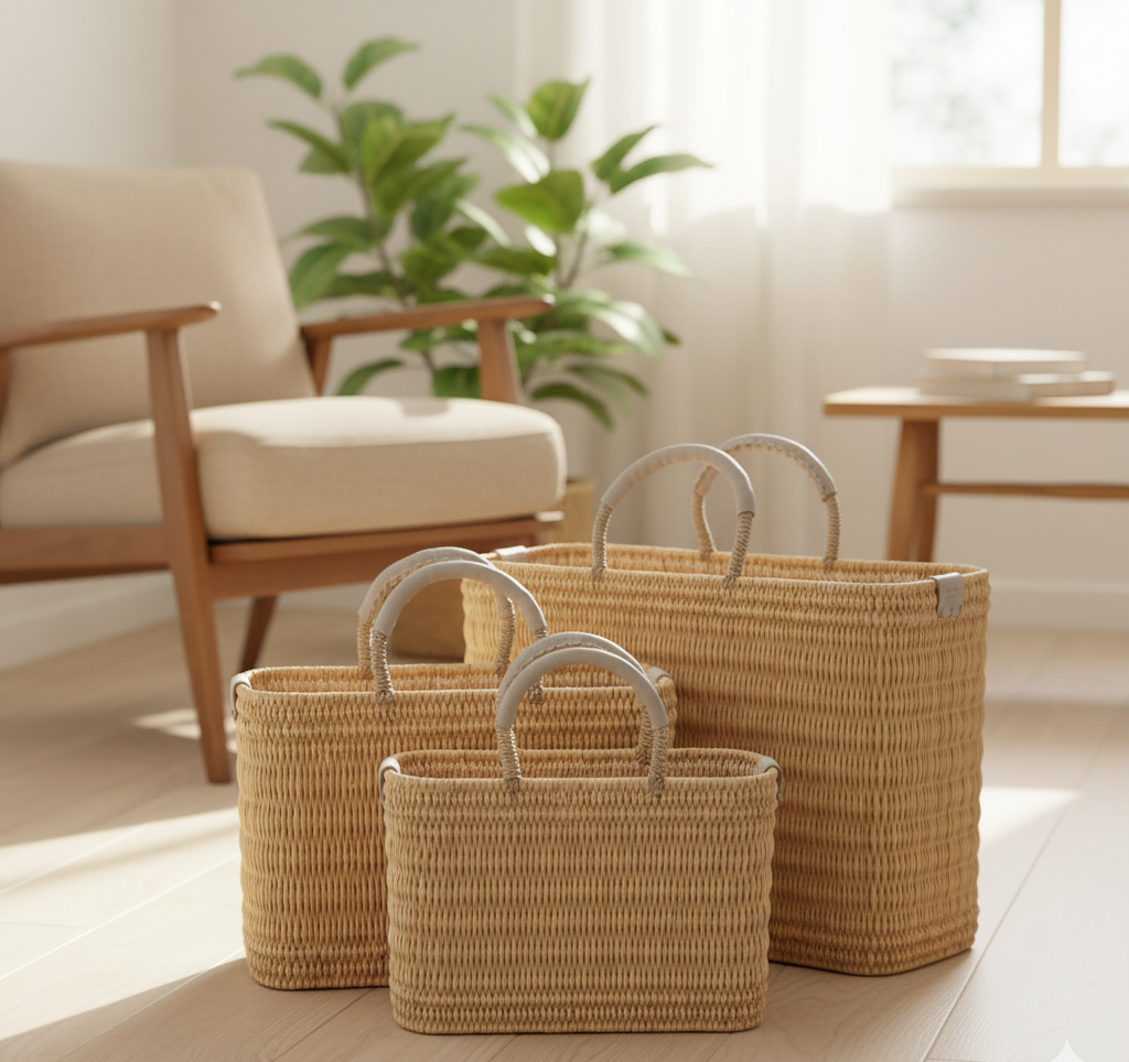 High crafty - Venta al por mayor Bolsa de playa - Cesta de Mercado Medina – Bolsa de Mano de Ratán Hecha a Mano | Tejido Stra2