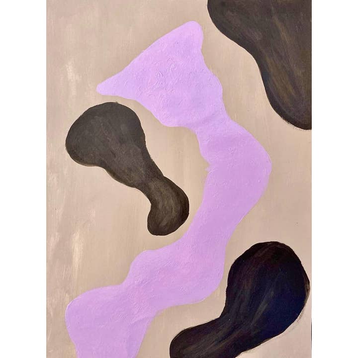 Poster in bruin en paars, 3 formaten voor wholesale door NICKIE-LINÉA CONCEPT