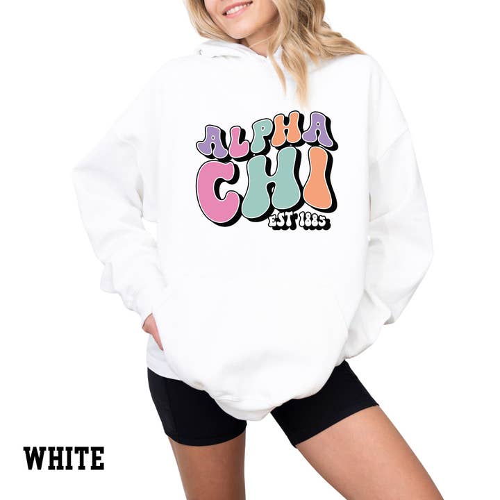 Felpa con cappuccio della confraternita Groovy per la vendita all'ingrosso da parte di Kite and Crest