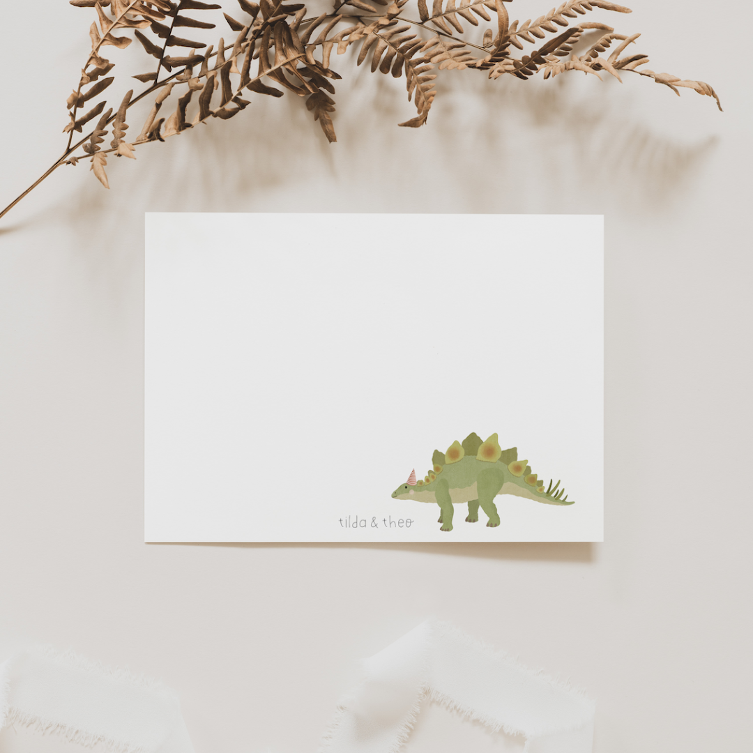 Tilda&Theo - Wholesale Birthday Card - Postcard dinosaur - birthday dinosaur Stegosaurus3