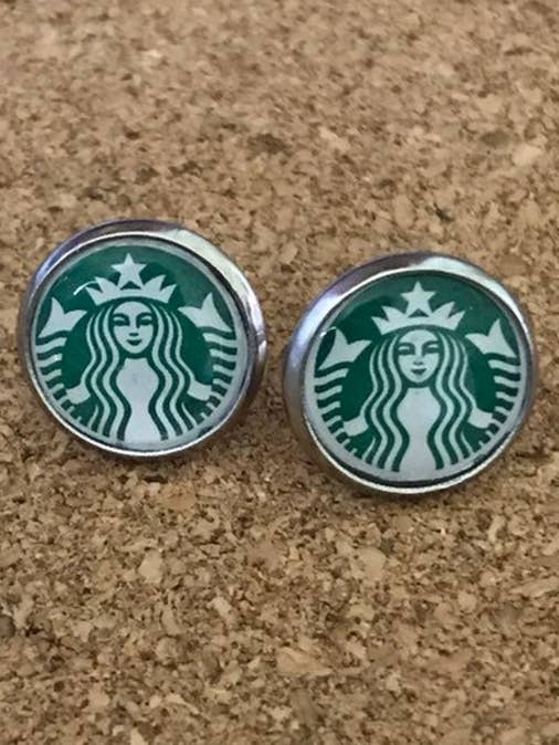 upcycled starbucks studs for wholesale by Suchfungoods