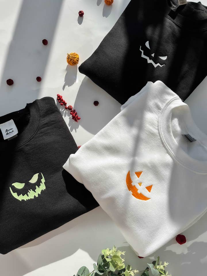 Laura Schult Design - Vendita all'ingrosso Felpa - Donna - Felpa Evil Pumpkin che si illumina al buio