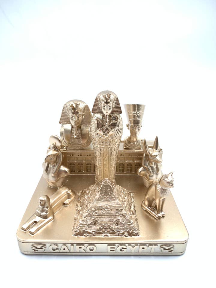 4,5" Statue-Kairo Ägypten Skyline Gold. für den Großhandel von ZIZO USA INC