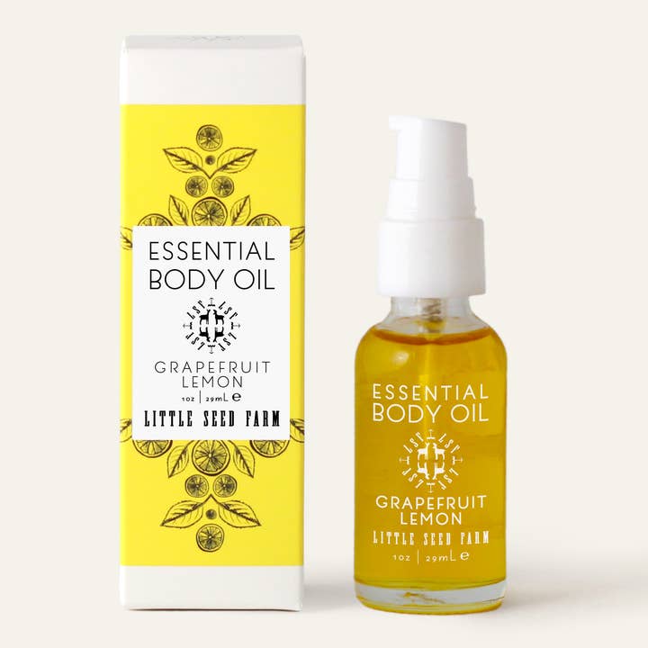 Little Seed Farm - Wholesale Bath/Body Oil - Mini Grapefruit Lemon Essential Body Oil - 1oz