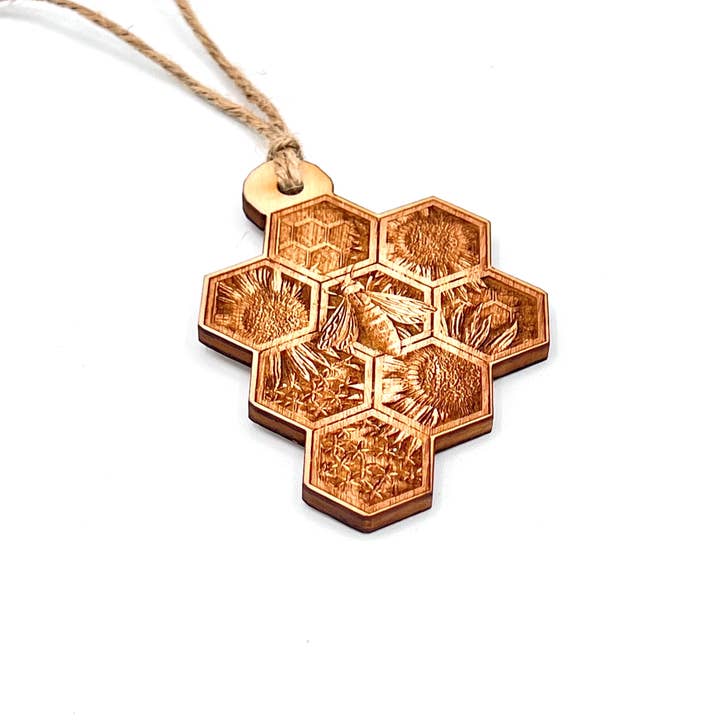 Lexo Creations - Wholesale Ornament - Bee Honeycomb Ornament1
