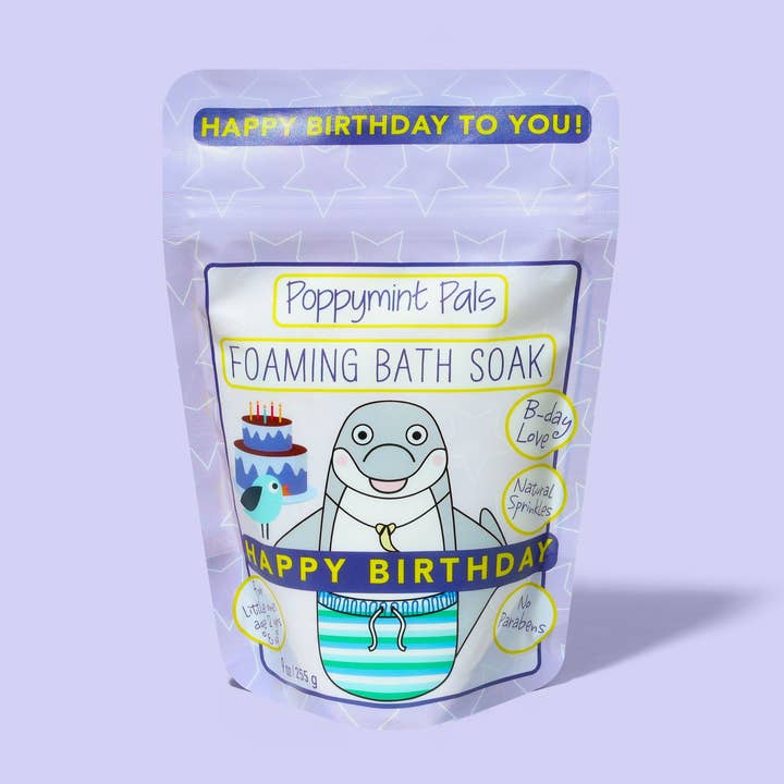 Happy Birthday Foaming Bath Soak - B-Day Love for wholesale by Poppymint Pals