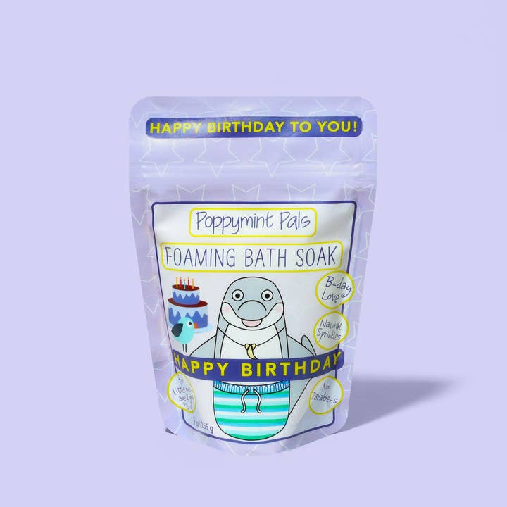 Happy Birthday Foaming Bath Soak - B-Day Love for wholesale by Poppymint Pals