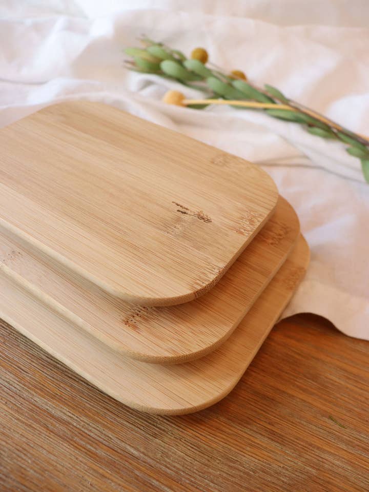 Replacement Bamboo Lids for Glass Storage Containers (Set of 3) for wholesale by The Conscious Store