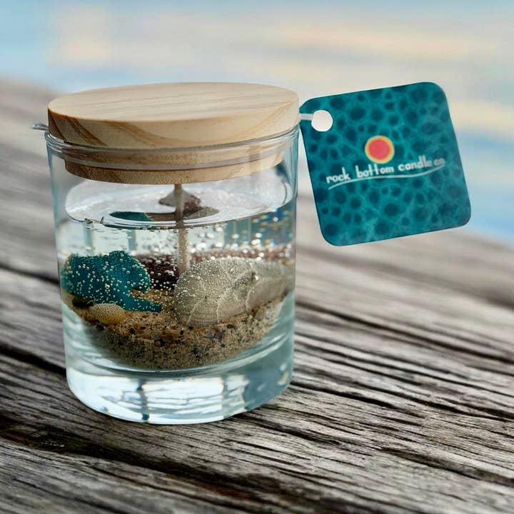 Michigan Sandelholz Petoskey-Stein Glas-Kerze, 10 oz für den Großhandel von Rock Bottom Candle Company