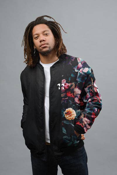 FreshHoods - Wholesale Bomber Jacket - Women's - Vintage Flowers Bomber Jacket6