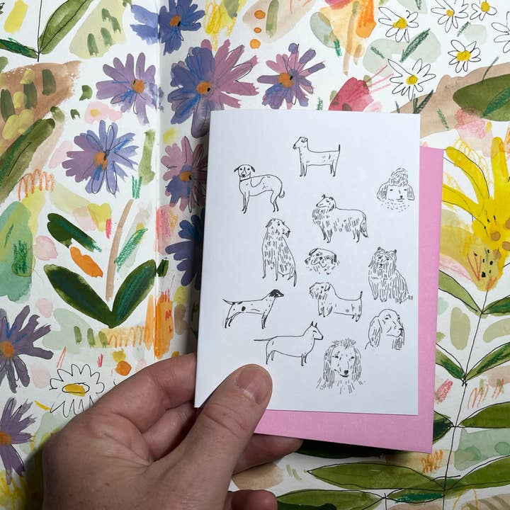 ELIZABETH GRAEBER art + illustration - Wholesale Stationery/Notecard Set - Illustrated whimsical dogs notecard2
