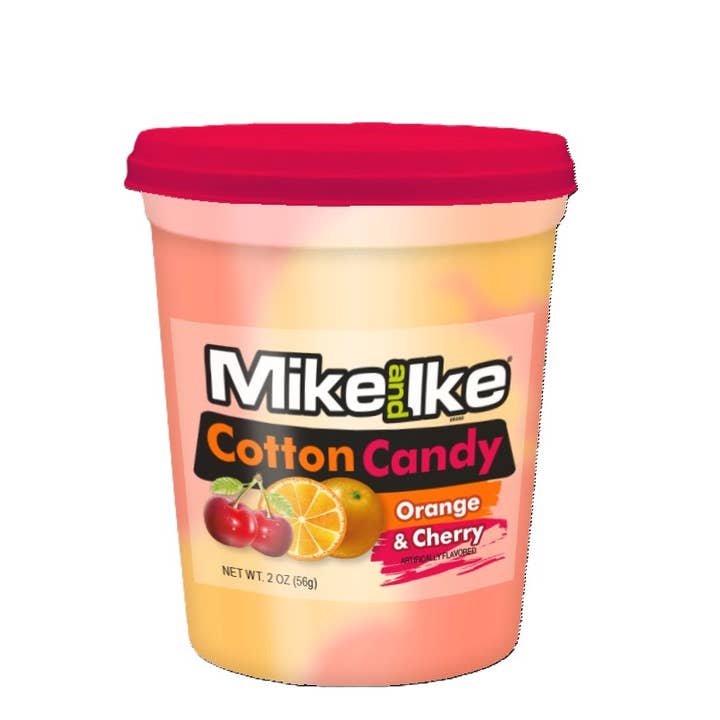 Grandpa Joe's Candy Shop - Wholesale Cotton Candy - Mike and Ike Cotton Candy, 2oz Tubs, 12ct2