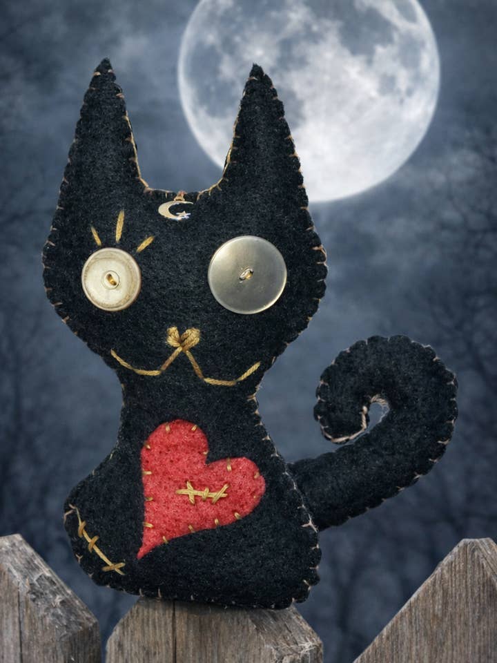 Handmade Magic Poppet Doll Black Cat Hoodoo Voodoo Magick for wholesale by The Clairity Room
