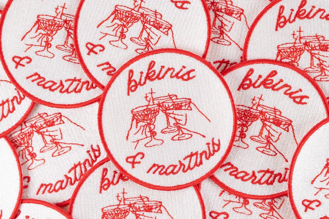 Field Trip Threads - Wholesale Patch - Bikinis and Martinis Iron-On Patch Bachelorette Party, Bars3