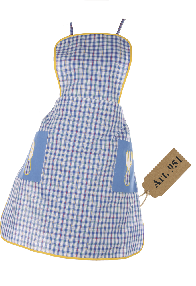 Mehrfarbig Küchenschürze mit besticktem Besteck 951 für den Großhandel auf Faire0