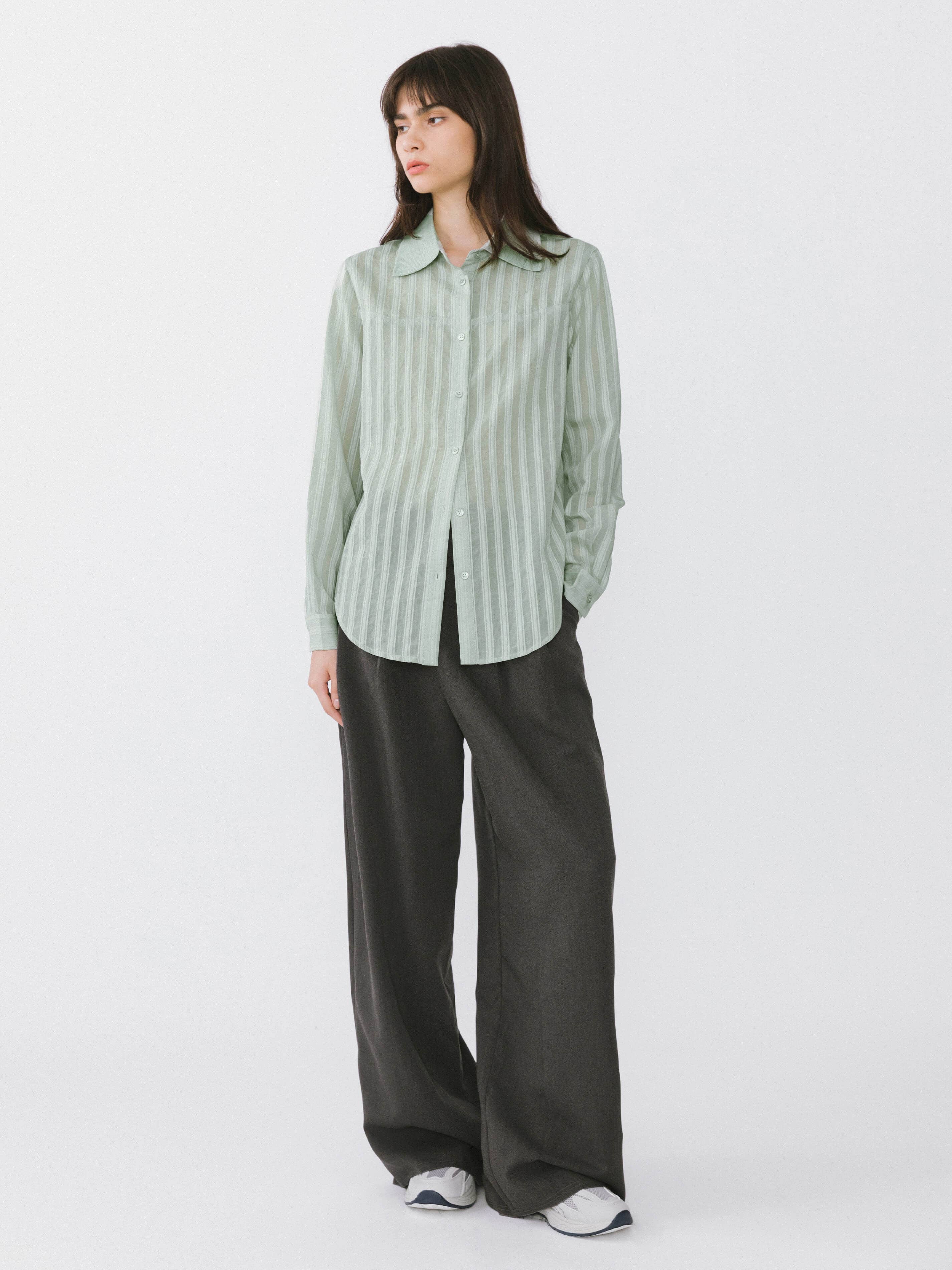 CUBIC - Wholesale Blouse - Women's - Striped Classic Shirt13