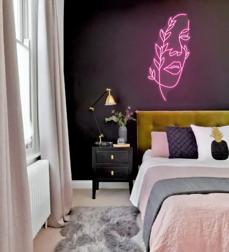 Glow Neon – Großhandel Neonschilder – Neonschilder mit Blumengesicht, Wanddeko4