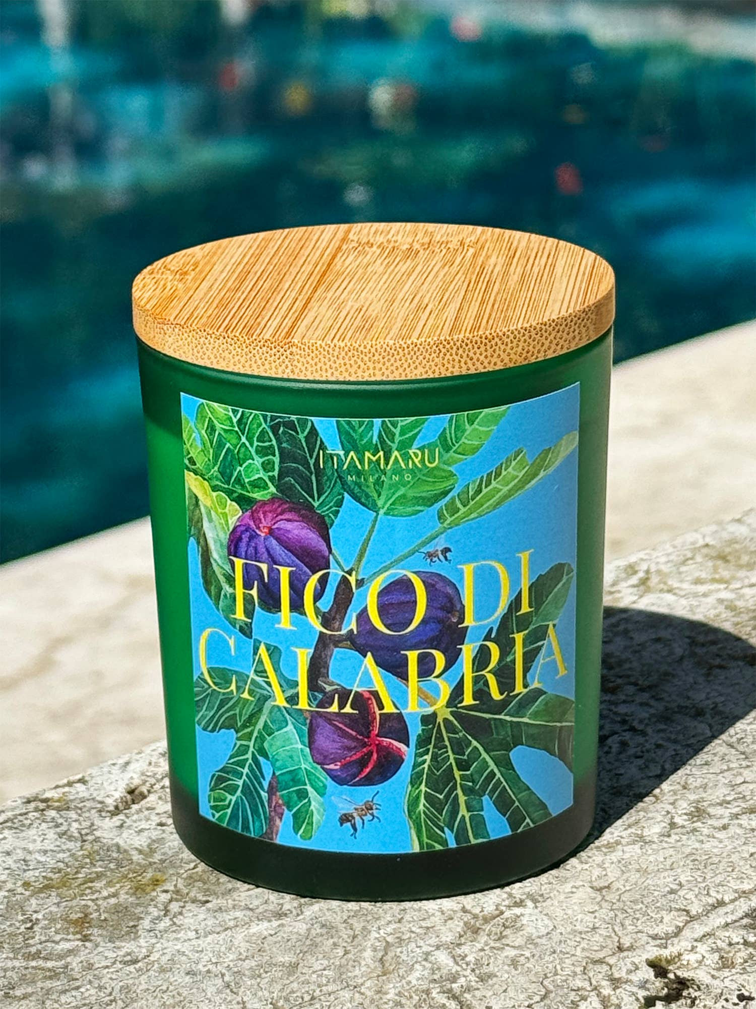 ITAMARU – Engroshandel Glaslys – Duftlys af 100% naturlig sojavoks FICO DI CALABRIA med figen og træagtig aroma