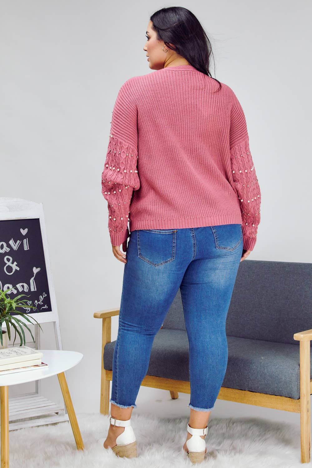 Davi & Dani - Wholesale Cardigan - Women's - PLUS PRINTED LONG SLEEVE CARDIGAN13