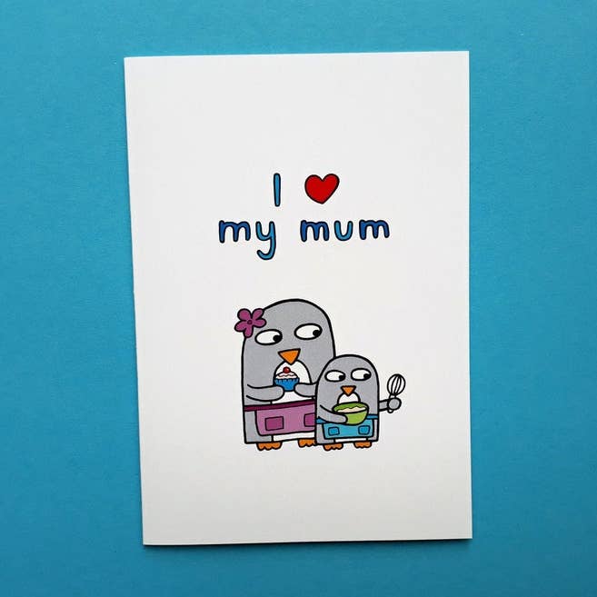 I Love My Mum Karte - Backen für den Großhandel von Penguin Parade